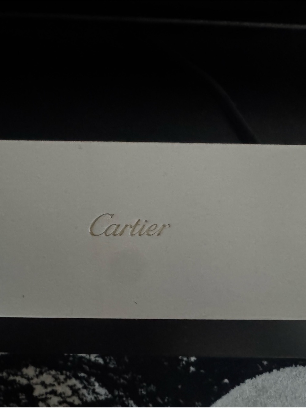 Cartier White Box with Gold Logo Script